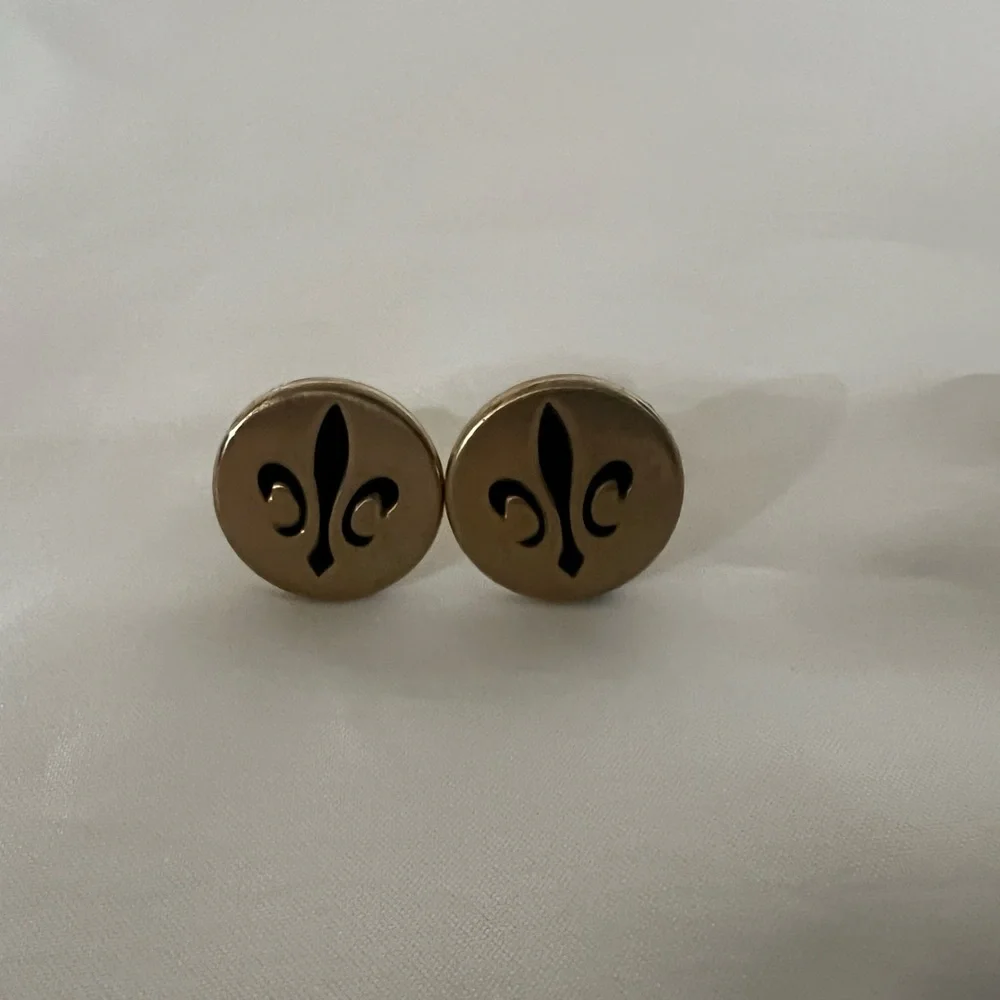 Cuff Links I Vintage Swank Fleur de Lis